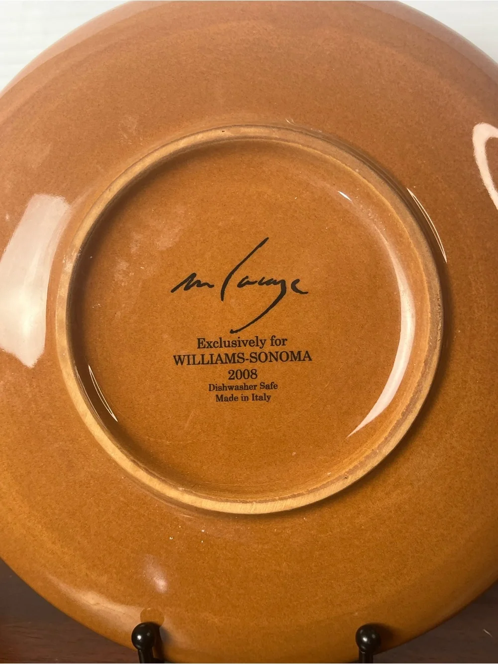 Paysage Salad/Dessert Plate With Dipping Bowl By artist Marc Lacaze